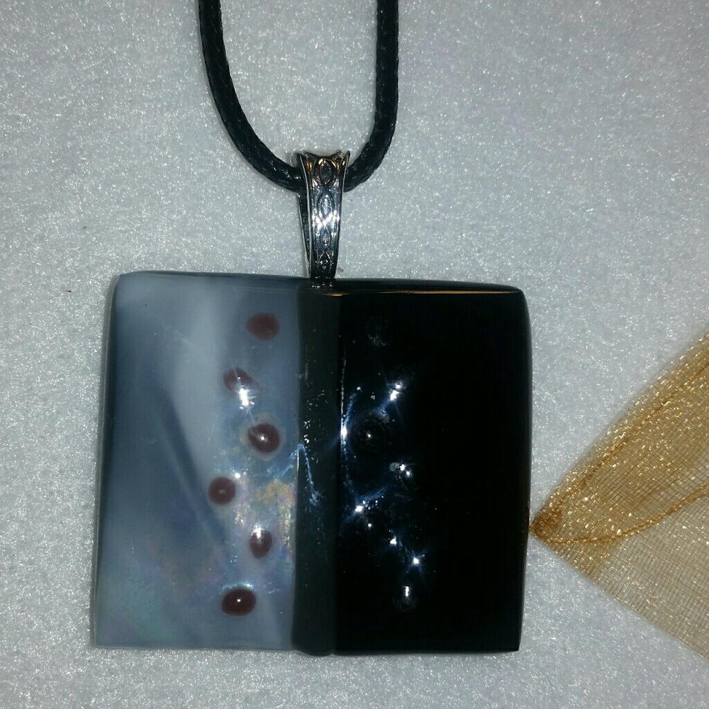 Fused glass pendant